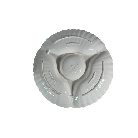 VTG Signature Housewares Chip & Dip Server California Classics 13"  Ceramic MCM - Picture 5 of 8